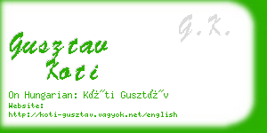 gusztav koti business card